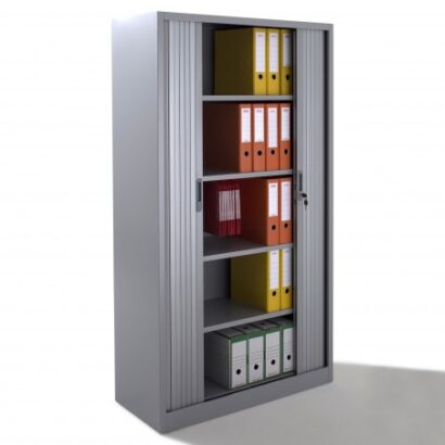 Armoire haute métallique avec 2 portes rideau