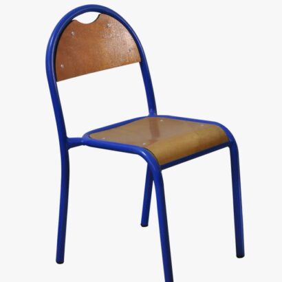 Chaise semi métallique dossier rond